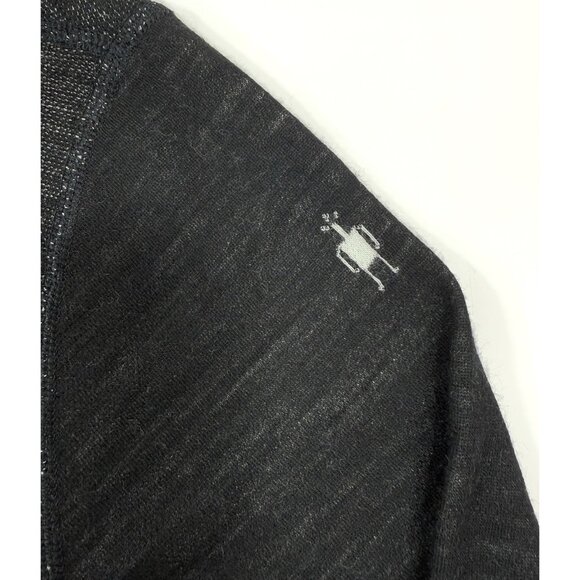 Smartwool Mens 1/4 Zip Base Layer Intraknit Thermal Merino Sz Large Black - Picture 6 of 14